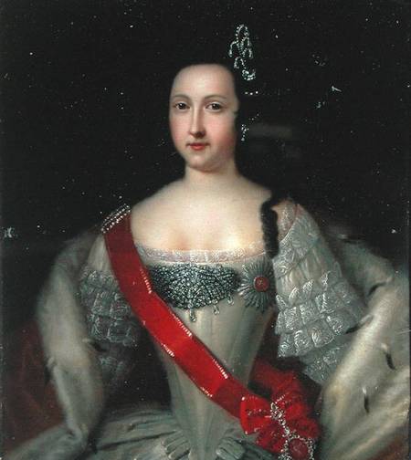 Portrait of Princess Anna (1718-46), the Mother of Emperor Ivan VI (1740-64) von Louis Caravaque