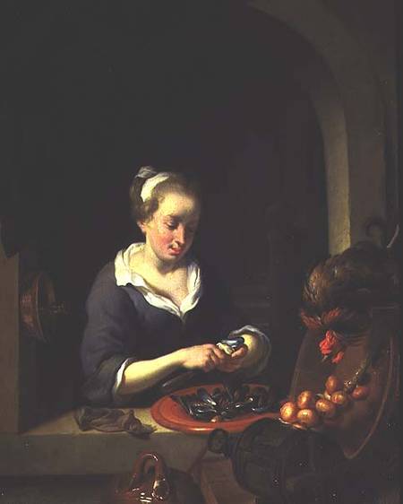 The Kitchenmaid (panel) von Louis de Moni