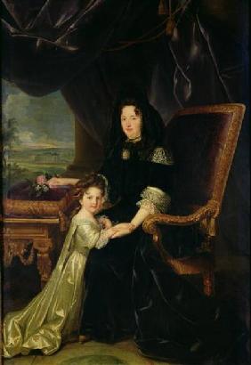 Francoise d'Aubigne (1635-1719) Marquise of Maintenon and her Niece, Francoise d'Aubigne, the Future c.1686