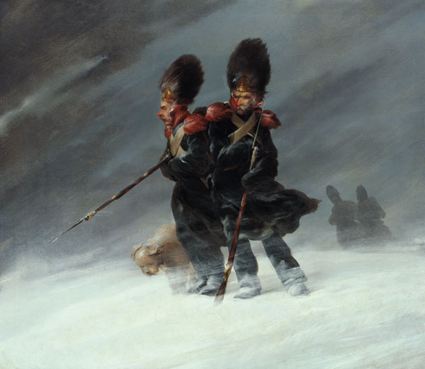 Grenadiere im Schnee von Louis Ferdinand von Rayski