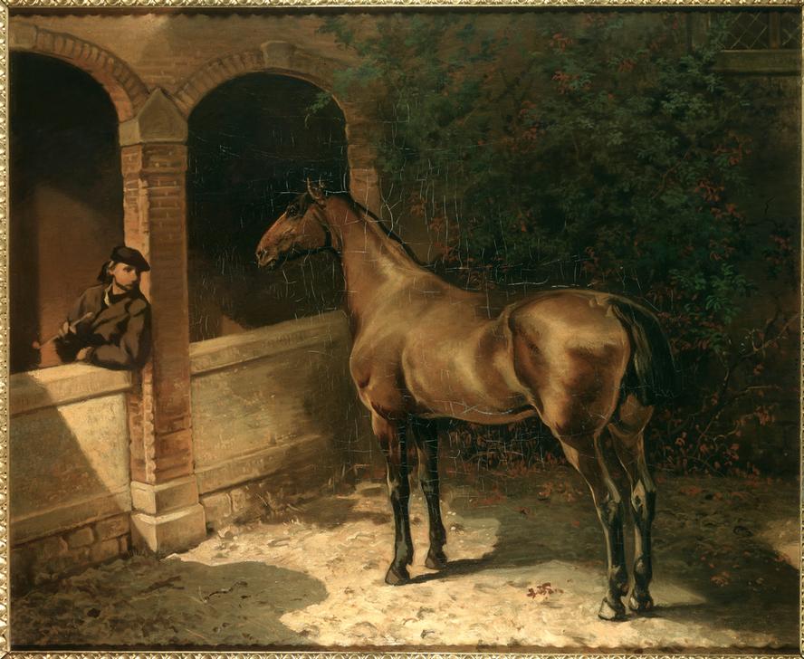 Pferd und Raucher von Louis Ferdinand von Rayski