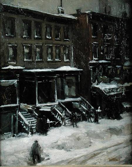 A New York Street Scene von Louis Frederick Berneker