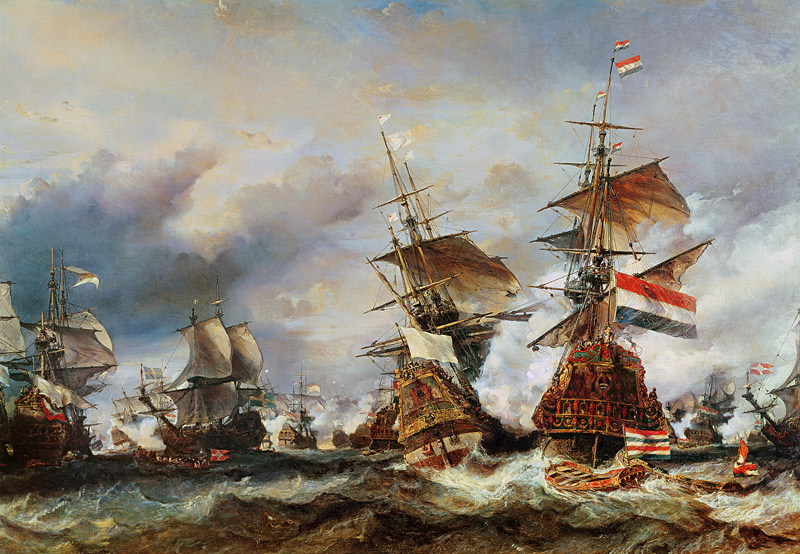 The Battle of Texel von Louis Gabriel Eugène Isabey