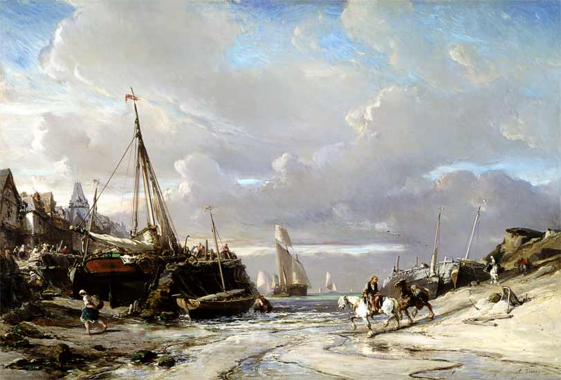 Port en Bretagne von Louis Gabriel Eugène Isabey