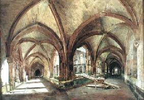 View of the cloister of Saint-Wandrille c.1825-30