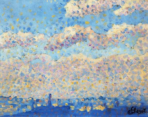 Sky over the city (oil on canvas) 
