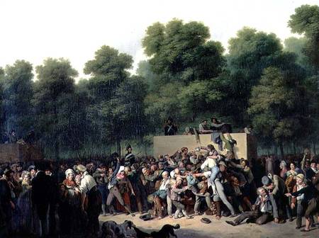 The Distribution of Food and Wine on the Champs-Elysees von Louis-Léopold Boilly