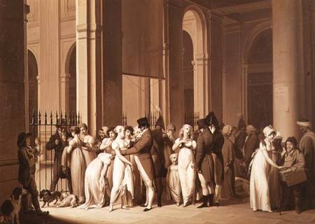 The Galleries of the Palais Royal, Paris von Louis-Léopold Boilly