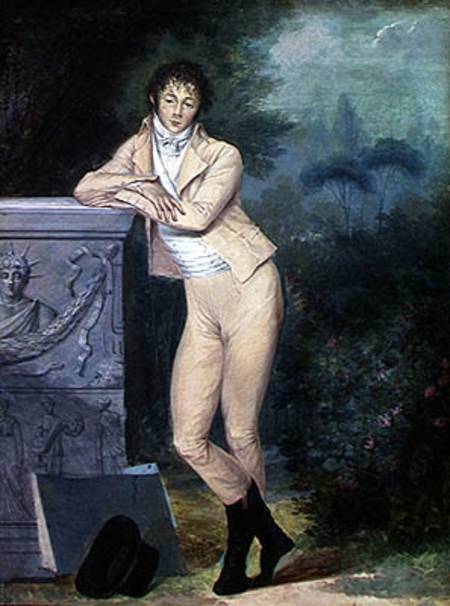 Self Portrait in a Garden von Louis-Léopold Boilly