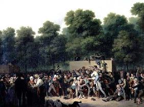 The Distribution of Food and Wine on the Champs-Elysees 1822