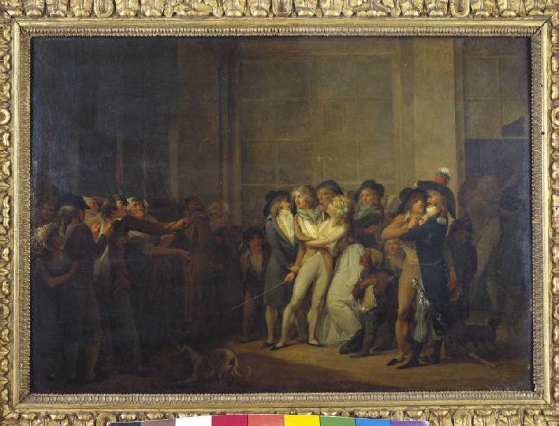 Die Verhaftung des Sängers Garat. von Louis-Léopold Boilly