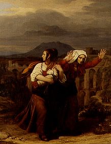 Römische Bäuerinnen auf der Flucht. von Louis Leopold Robert