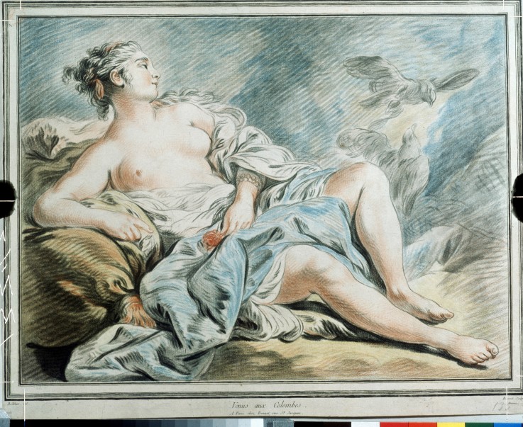 Venus mit Tauben von Louis Marin Bonnet
