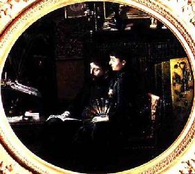Alphonse Daudet (1840-97) and his Wife in their Study 1883