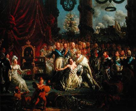 Louis XVIII (1755-1824) Helping France to her Feet von Louis Philippe Crepin