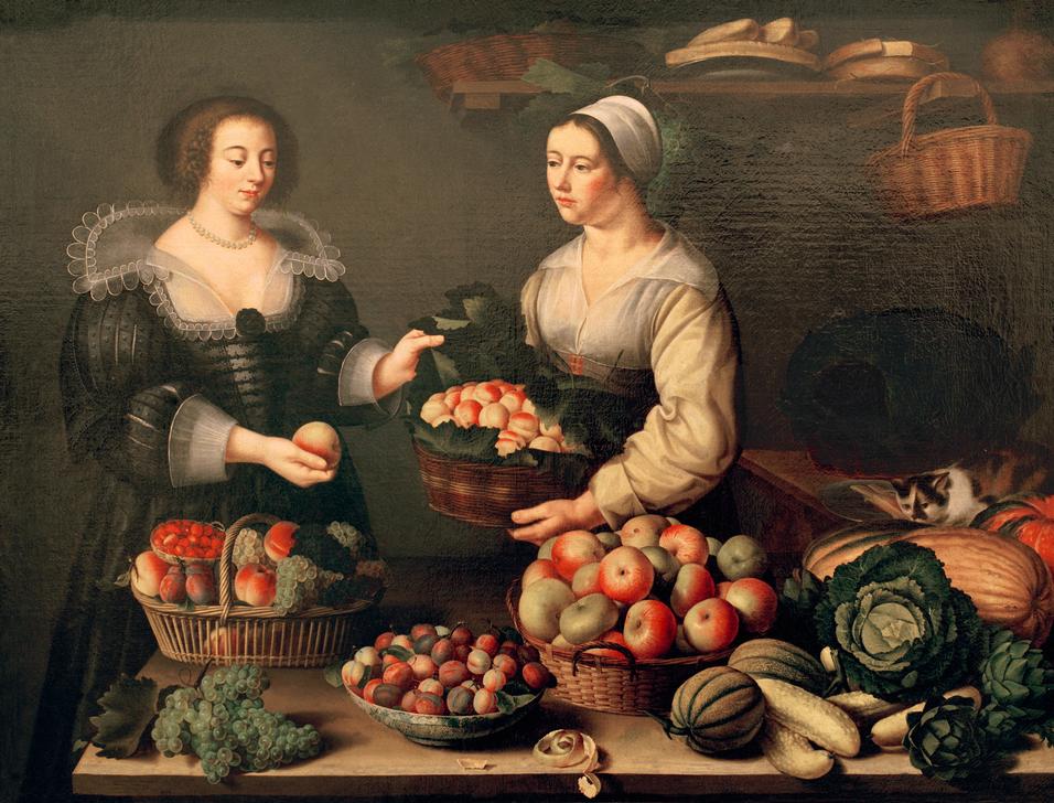Die Früchteund Gemüseverkäuferin von Louise Moillon