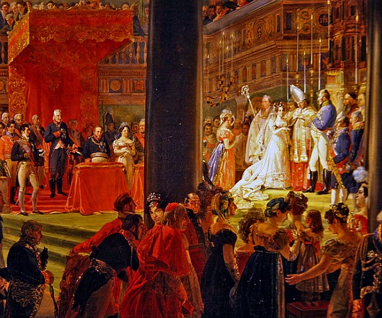 The Marriage of Marie-Caroline de Bourbon, Princess of the Two Sicilies and Charles-Ferdinand de Fra von Louis Nicolas Lemasle