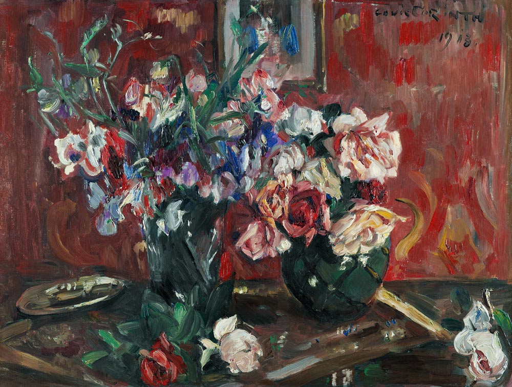 Bunte Wicken und Rosen von Lovis Corinth