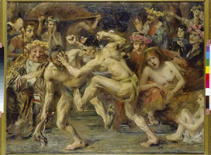 Odysseus im Kampf mit dem Bettler von Lovis Corinth
