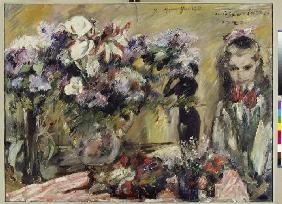Mädchen mit Blumen 1920