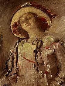 Wilhelmine mit gelbem Hut. 1924