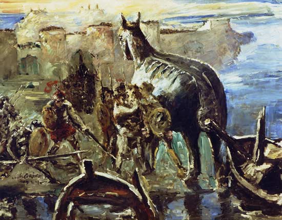 Das Trojanische Pferd. von Lovis Corinth