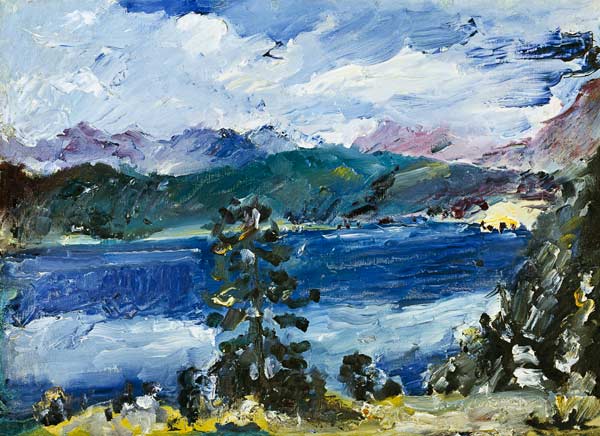 Walchensee mit Lärche von Lovis Corinth