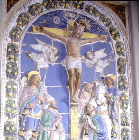 Crucifixion, bas relief von Luca Della Robbia