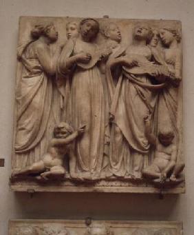 Singing angels, relief from the Cantoria c.1432-38