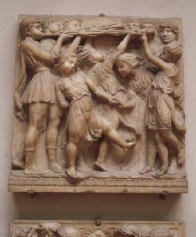 Trumpeting angels, relief from the Cantoria c.1432-38