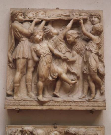 Trumpeting angels, relief from the Cantoria von Luca Della Robbia