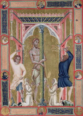 The Flagellation of Christ, from the Mariegola de la Scuola di San Giovanni Evangelista de Venise (v von Luca di Paolo Veneziano