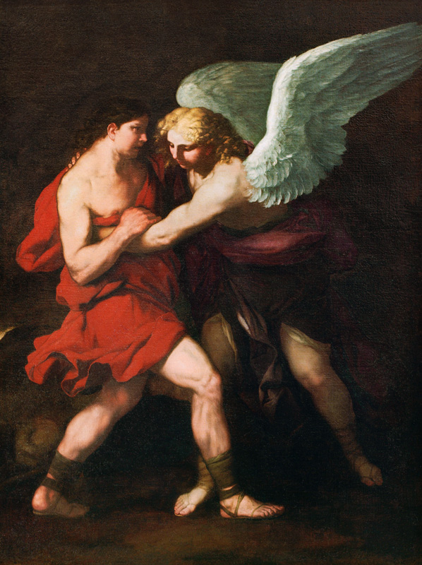 L.Giordano, Kampf Jakobs mit dem Engel von Luca Giordano