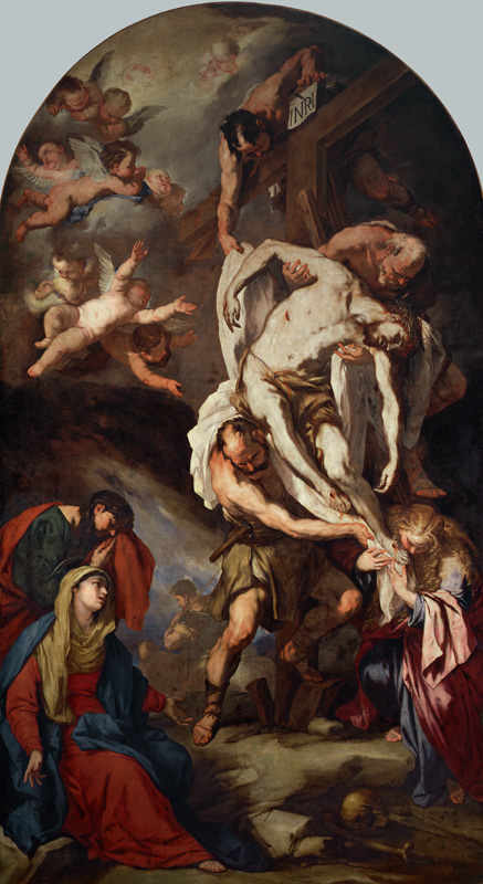 The Descent from the Cross von Luca Giordano