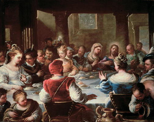 The Marriage at Cana (oil on canvas) von Luca Giordano