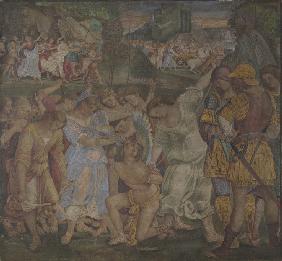 Der Triumph der Keuschheit (Fresco auf Palazzo del Magnifico, Siena) 1509