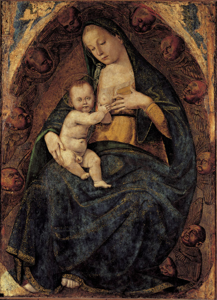 Maria,  das Kind stillend von Luca Signorelli