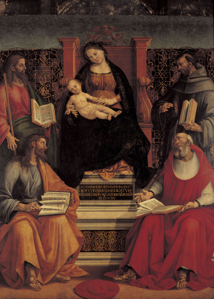 Maria mit Kind u.Heiligen von Luca Signorelli