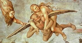 "Die Verdammten", Ausschnitt. Aus dem Zyklus mit Szenen des Weltgerichts 1499