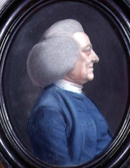 Portrait of a man wearing a Blue Coat von Lucas Bateman