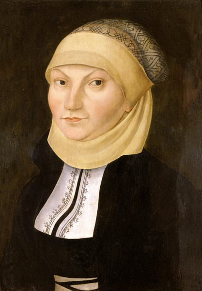 Bildnis der Katharina von Bora, Gemahlin Martin Luthers. von Lucas Cranach d. Ä.