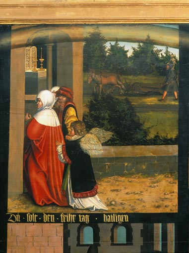 Das 3. Gebot: Du sollst den Feiertag heiligen von Lucas Cranach d. Ä.