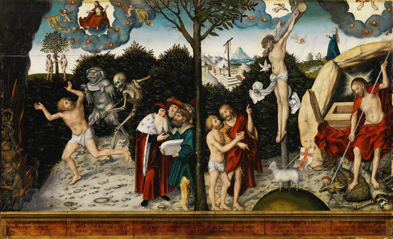 Allegorie auf Gesetz und Gnade von Lucas Cranach d. Ä.