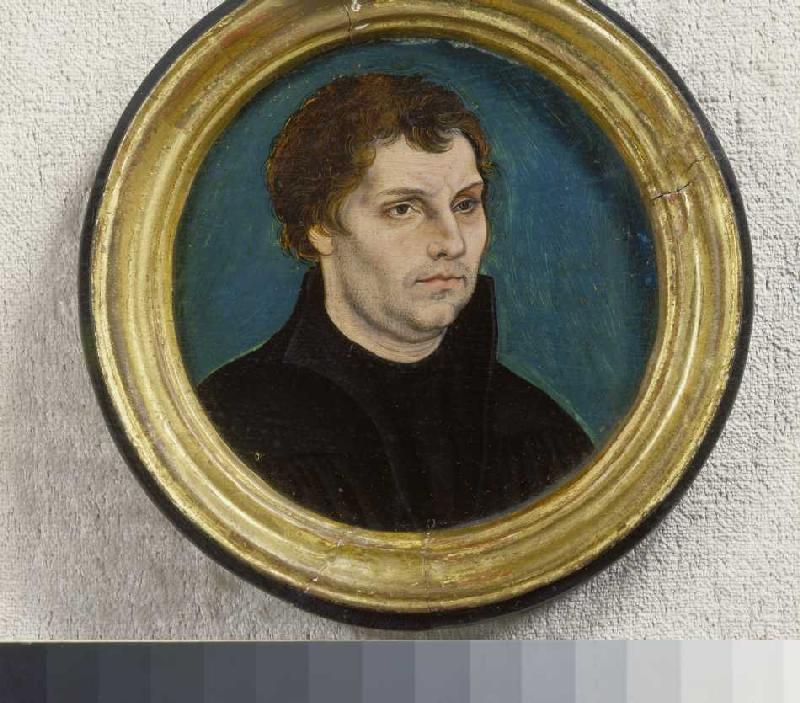Bildnis Martin Luthers. von Lucas Cranach d. Ä.