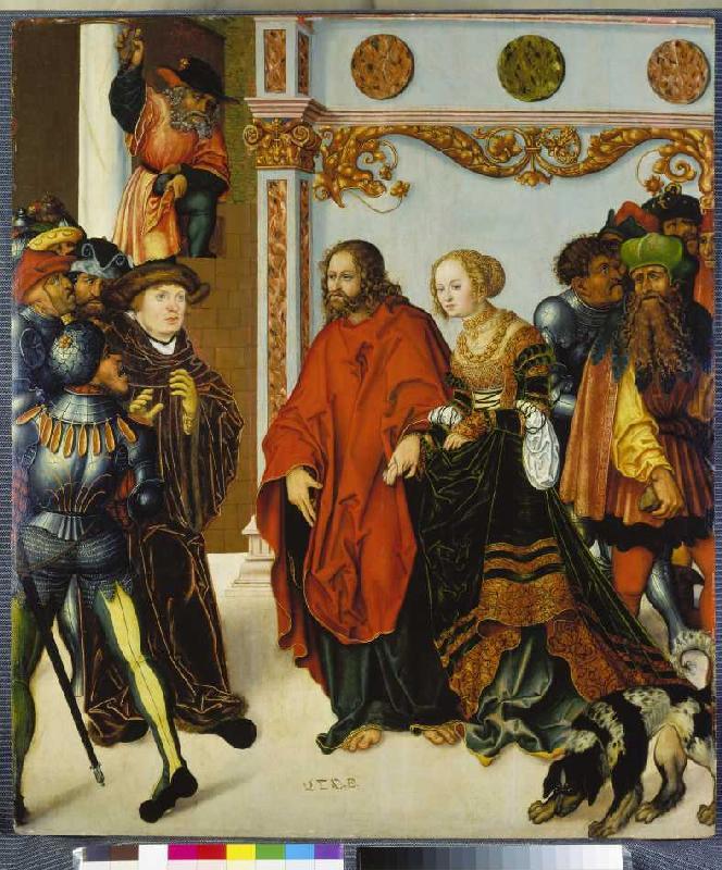 Christus und die Ehebrecherin von Lucas Cranach d. Ä.