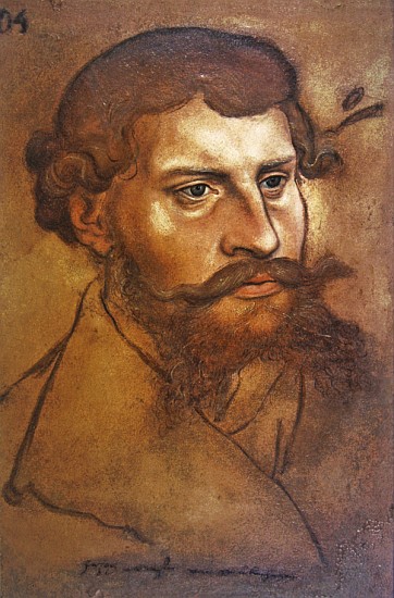 Ernest I, Duke of Brunswick-Lueneburg (crayon & w/c) von Lucas Cranach d. Ä.