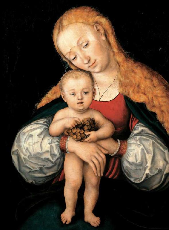 Madonna mit Kind und Trauben von Lucas Cranach d. Ä.