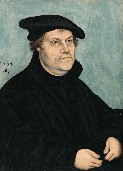 Martin Luther (1483-1546) im 50. Lebensjahr von Lucas Cranach d. Ä.