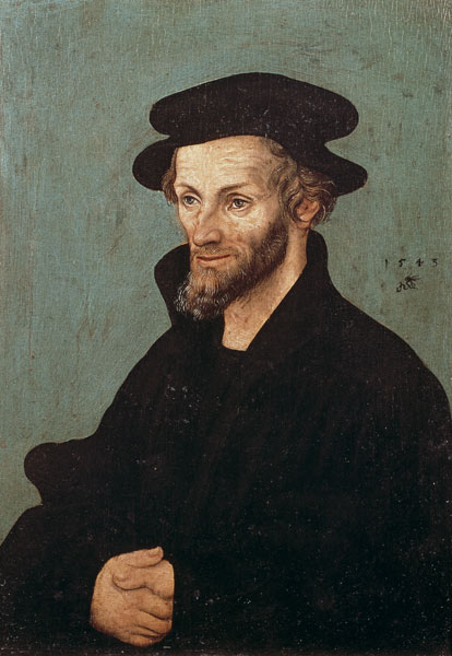 Portrait of Philipp Melanchthon (1497-1560) von Lucas Cranach d. Ä.