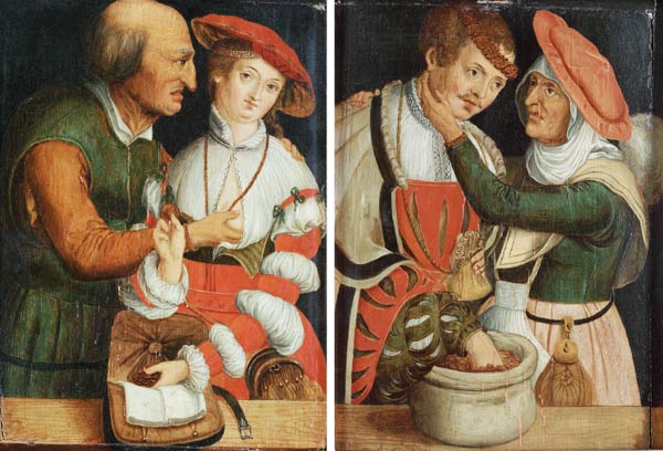 Die ungleiche Paare von Lucas Cranach d. Ä.
